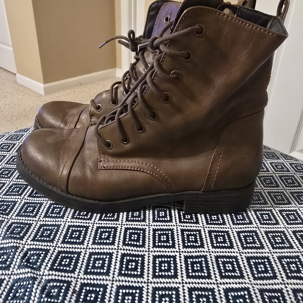 Brown Zip Boots